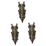 HOMOCONO 3stücke Mini Corgi Statue Kreative Hundefigur Aus Reinem Kupfer Für Schreibtischdekoration Vintage Design Langlebig Und Platzsparend Für Tierliebhaber