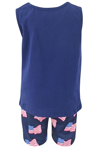Image of Unique Baby Boys American Boy 4th of July 2pc Tank Shorts Set