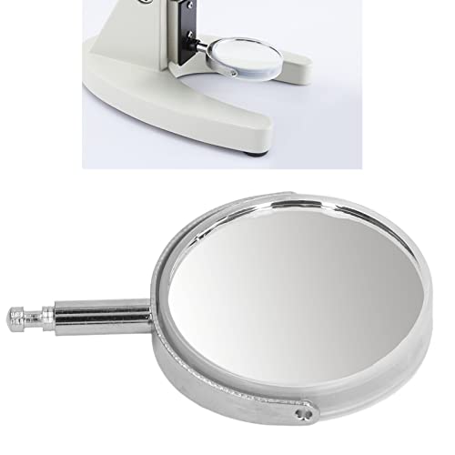 Image of Microscope Reflecting Mirror, Biological Microscope Reflector 360 Degree Rotation Replacement for Light Observation (Metal Bracket)
