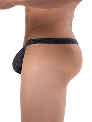 iKingsky Men's Breathable Pouch Thong Underwear Sexy Low Rise Bulge T-back Panties for Men4