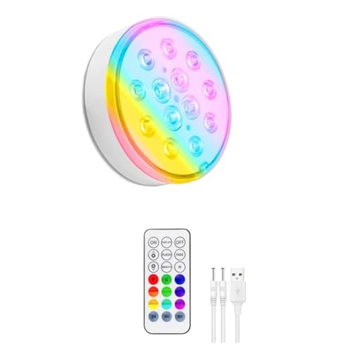 Luz de piscina recargable para decorar baños nocturnos con lámpara LED RGB de buceo