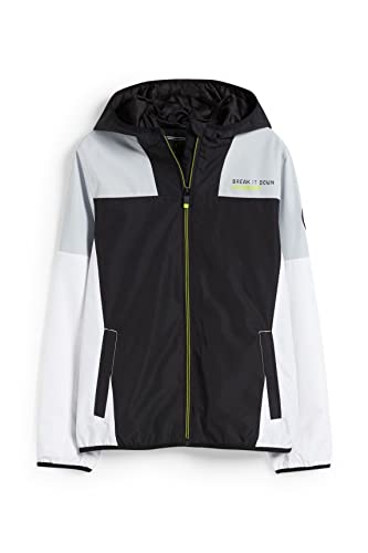 C&A Veste pour enfant garçon Coupe régulière Colour-Blocking, Noir , 14 ans
