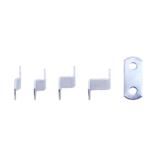 Image of 50 Pieces Offset Canvas Clips Metal Photo Frame Clips Mirror Clamps Heavy Duty Offset Mirror Clips for Picture Framing Painting Blackboard, with Screws (10 pcs Each 0 /0 inch, 1 /8 inch, 1 /4 inch 3 /8 inch 1 /2 inch)