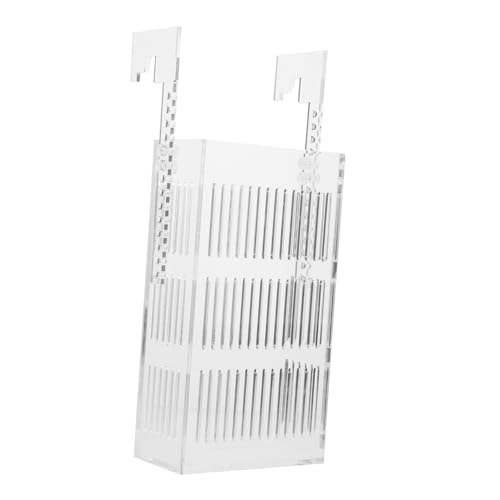 lurrose アクリル製透明魚繁殖隔離ボックス 視認可能 小型熱帯魚用孵化ケース 魚卵保護 ベタ水槽仕切り付き 飼育用