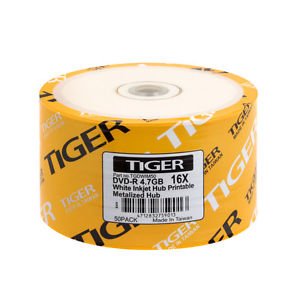 Tiger White Inkjet Printable DVD-R 4.7GB 16X 50-Pack-image-13