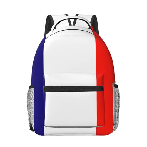 Sac de travail noir pour PC portable imprimé drapeau français voyage