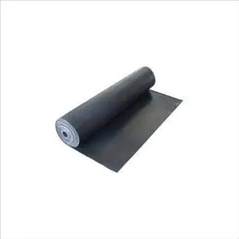 Plain Rubber Sheet 1 meter x 2 meter x 4 mm Black 1 role 1 sheet