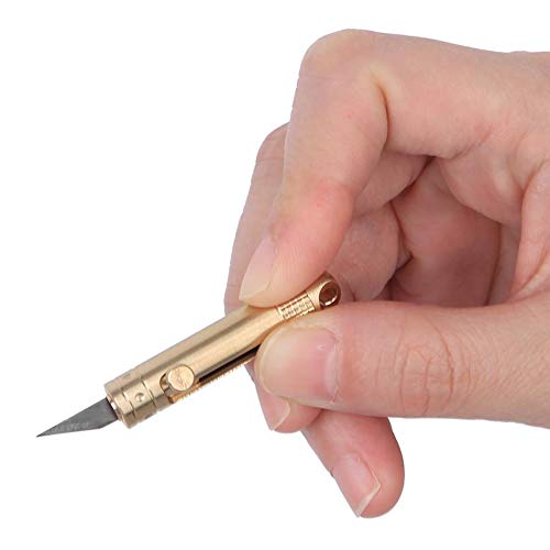 Canivete, Canivete de papel de corte requintado porta-chaves, latão para cortar papel Defenda-se(Bra