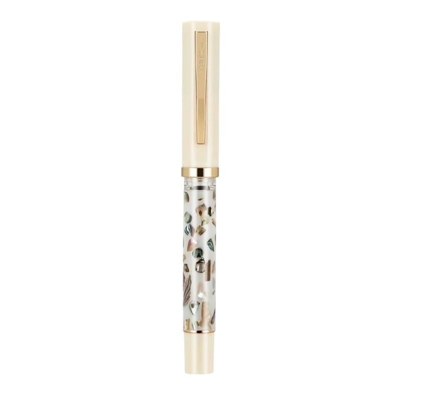 Stylo-plume en bois de luxe PURYN plume EF jaune clair pour calligraphie élégante
