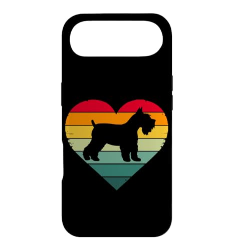 Funny Retro Vintage Heart Womens Miniature Schnauzer Lover �X�}�z�P�[�X iPhone Air �p