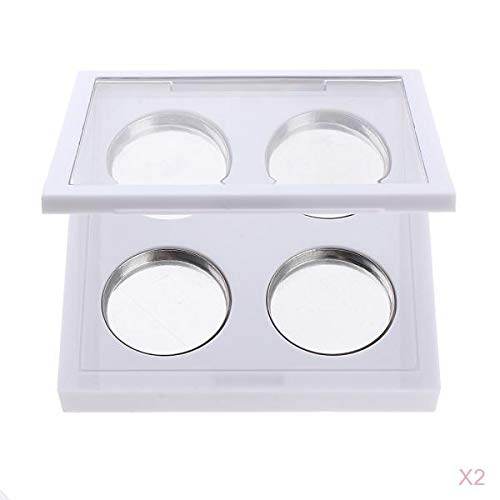 ATORSE 2x 4 Grids Empty Makeup Eyeshadow Palette Blush Lip Gloss Powders DIY Case-image-20