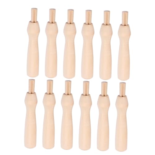HAPINARY DIY Needle Felting Kit 15pcs Wooden Handles Felting Craft Tools Replacement Handles for Punch Needle