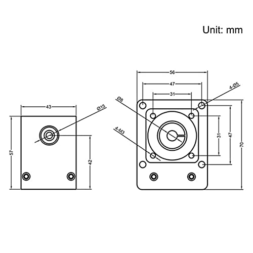 Zeberoxyz 100mm effektive Länge Linear Schienenführung Kugelumlaufspindel SFU1605 mit quadratischen mit NEMA17 Schrittmotor für DIY CNC Router Teile X Y Z Linear Stage Actuator(Größe:100mm)