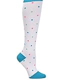 Nurse Mates Women's Calf Socks | 12-14 mmHg Compression | Comfort Support | 1 Pair | Mutli Dots