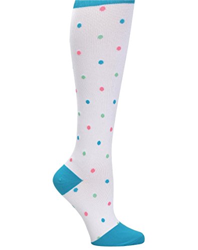 Nurse Mates Women's Calf Socks | 12-14 mmHg Compression | Comfort Support | 1 Pair | Mutli Dots