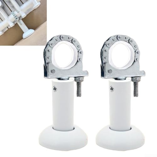 2 soportes de radiador, 11 a 17cm de altura ajustable, soporte de piso de radiador de aluminio,kit de patas de montaje en suelo de radiadores resistentes,para radiadores de aluminio fundido a presión
