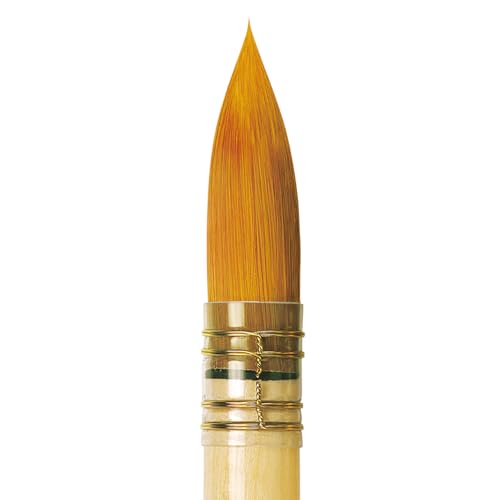 Image of da Vinci Watercolor Series 488 CosmoTop Spin Paint Brush, Round Synthetic with Lacquered Natural Handle, Size 10 (488-10)