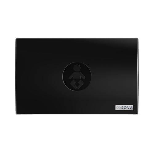Sova Element Horizontal Surface Mount Baby Changing Station - Black
