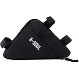 自転車用 トライアングル型バッグ ?三角形のバイク 自転車フロントチューブ フレーム ポーチ バッグ ホルダー サドル パニエ サイクリングバッグ ブラック