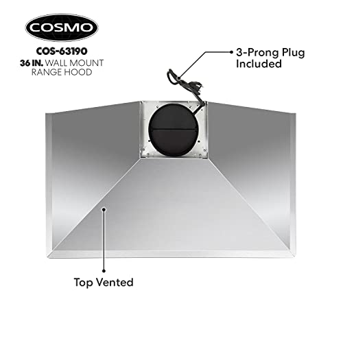 Cosmo 521JS-60 63190 36 Inch Wall Mount Range Hood thumb #5