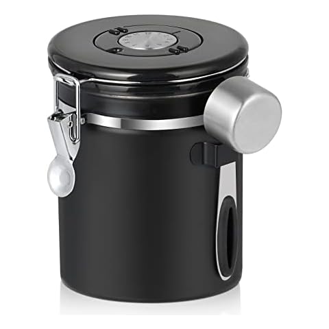 SMRONAR Airtight Coffee Canister with Date Tracker Cover