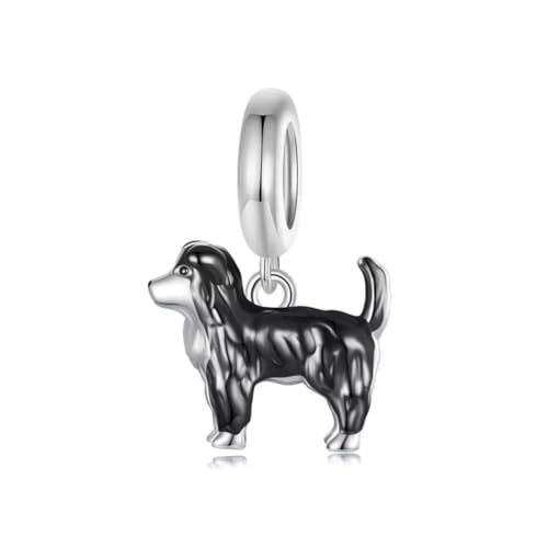 Colgante de Border Collie de plata 925 el regalo para amantes de perros