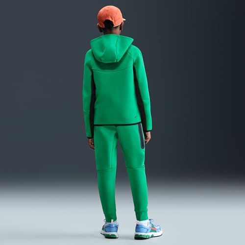Nike Sportswear Tech Fleece Big Kids' Full-Zip Hoodie (Stadium Green/Sequoia/Black/Black)2