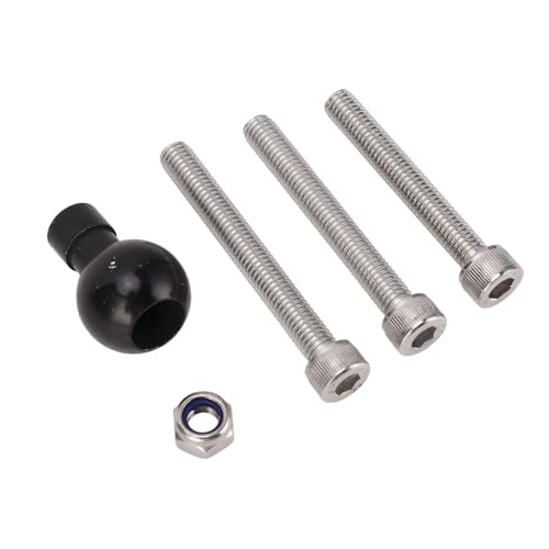 Boulon de Support de Guidon de Moto, Base de Serrage avec Rotule M8, Boule en Caoutchouc pour Système de Support B‑367U, s'adapte à Toute Moto avec Boulon M8, Installation