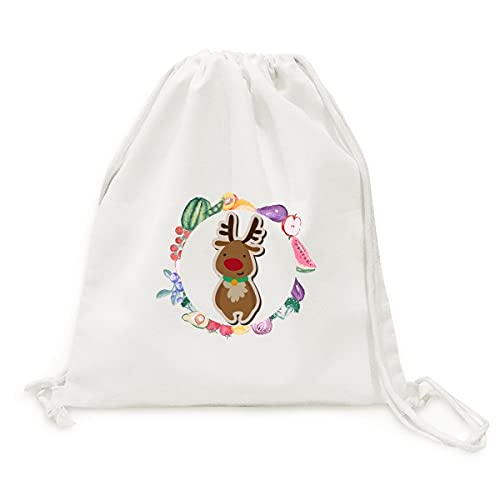Sac en tissu pliable à sangle résistant pour fruits et légumes de Noël