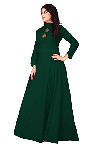 Image of DHRUVI TRENDZ Women's Cotton Regular Fit Kurta