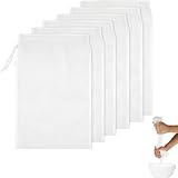 6 Stück Passiertuch,Nussmilchbeutel,Passiertuch Wiederverwendbar,Nussmilchbeutel Bio Waschbar,Käsetuch,Cheesecloth,Nut Milk Bag,Siebtuch,für Nussmilch Käse Kaffee Joghurt Fruchtsaft(20 × 30 cm)
