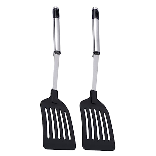 Garneck Professional Cooking Utensils 2-piece Stainless Steel Turner Spatula Set Nonstick for Easy Cooking Cleaning for Eggs Steak
