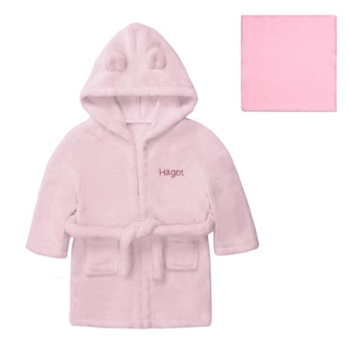 HAGOT Baby Jungen & Mädchen Unisex Bademantel, Weiches Plüsch Flanell Fleece mit Kapuze Bademantel, 63 * 46 CM (6-12 Months) HAGOT Baby Jungen & Mädchen Unisex Bademantel, Weiches Plüsch Flanell Fleece mit Kapuze Bademantel, 63 * 46 CM (6-12 Months)