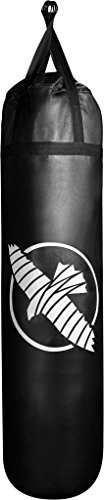 Image of Hayabusa Engineered Leather Heavy Punching Bag - Unfilled - Black, 5 Feet