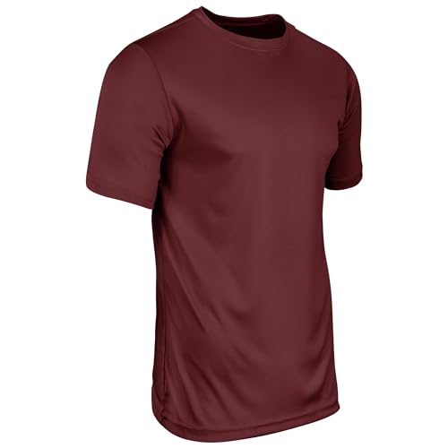 T-shirt léger en polyester Champro rouge cardinal taille L mixte pour sport