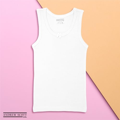Andrew Scott Girls Camis & Tanks |100% Cotton Tank Top Layering Undershirts | Multi Pack Colors2