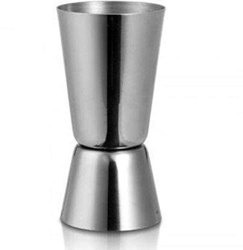 Image of Saylani Peg Measurer 30 & 60ml Glass Used to Liquor Measuring Cup Double Sided Stainless Steel Mat Finish
