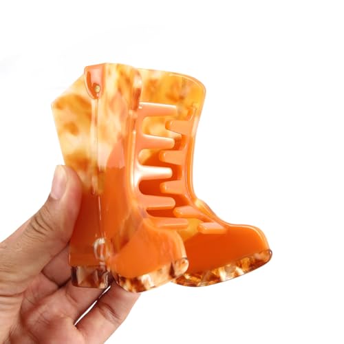Personalized Wild Cowboy Boots Acetate Hair Claw Clip Mother Day Gift Birthday Present 1 Piece