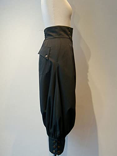 Gothic Lolita Pant Grommets Black Cropped Lolita Trousers4