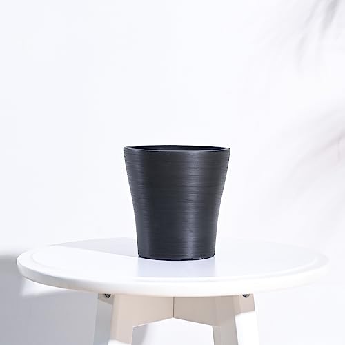 Image of UGAOO Rezer Tivoli Plastic Flower Pot (Diameter 4.7 Inches, Black) | Durable Planter for Home, Balcony, Garden & Patio | Indoor & Outdoor Use | Stylish Gamla for Living Room & Decor