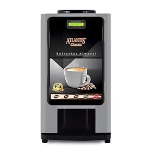 ATLANTIS Cafe Classic 2 Lanes Instant Premix Tea Coffee Beverages Maker Vending Machine 2 Liters Hot Tank Capacity | for Home Shops Offices Hotels Restaurants| No Milk Required