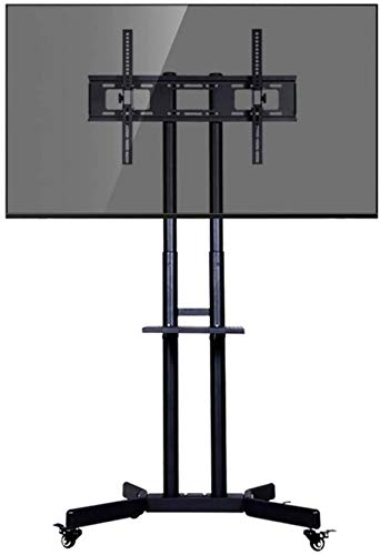 Mobiler Roll-TV-Ständer für Plasma-/LCD-/LED-OLED-Fernseher, Hochglanz-Hochleistungs-TV-Wagen aus Metall, Schlafzimmer, Büro im Wohnzimmer,