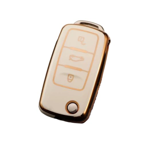 Funda llave coche VW Golf Passat Tiguan Beetle carcasa blanca para mando