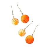 VERDANVERSE 樹脂製オレンジ形イヤリング ファッションジュエリー 軽量肌に優しい装飾的アクセサリー 女性向けパーティーや休日の特別な場面用