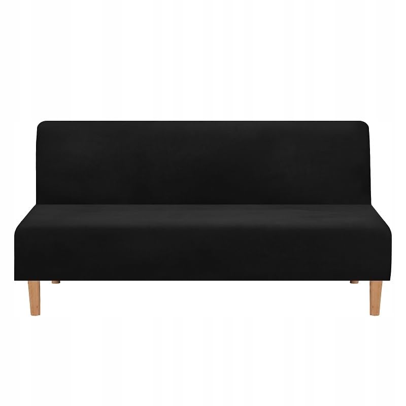 Domidekor - Sofa Überzug Ohne Armlehnen Schwarz - Couch und...