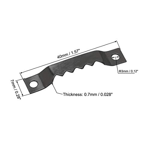 Image of uxcell Picture Hangers 1 3 /5 Inch Double Hole with Screws for Frame Hanging 50 Pcs Black
