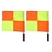 2Pcs Referee Flags, Athletic Soccer Referee Flags Soccer Officiating Flags, Referee Linesman Flag with Storage Bag for Sports Match Soccer Football Hockey Training Soccer Accessories Linesman Flags