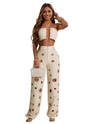 Zoctuo Sexy Two Piece Jumpsuit Outfits for Women Dressy, Going