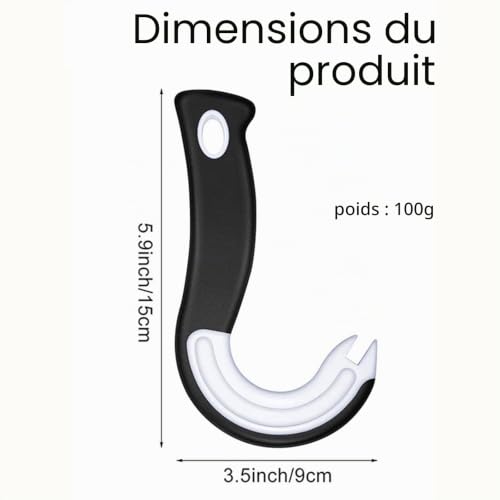 Bigcheer Ouvre-boîte Anneau Pull en Forme de J - Gadget de Cuisine Facile à Ouvrir pour Canettes avec Anneaux de Verrouillage – vue 2