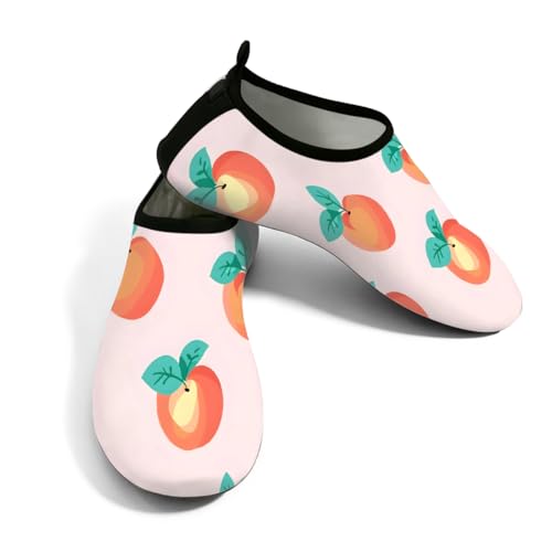 Zapatos de agua para mujer y hombre, coloridos, color melocotón, zapatos de playa, calcetines de natación de secado rápido, Colorido melocotón, 42/42.5 EU